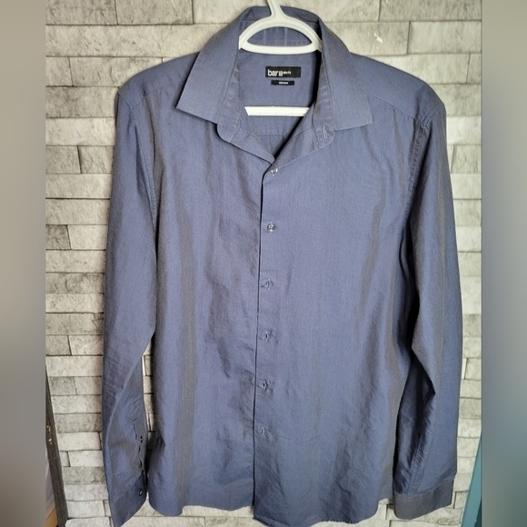 Bar III Mens Button Down Dress‎ shirt Size 15 Slim Fit Stretch - Picture 1 of 4